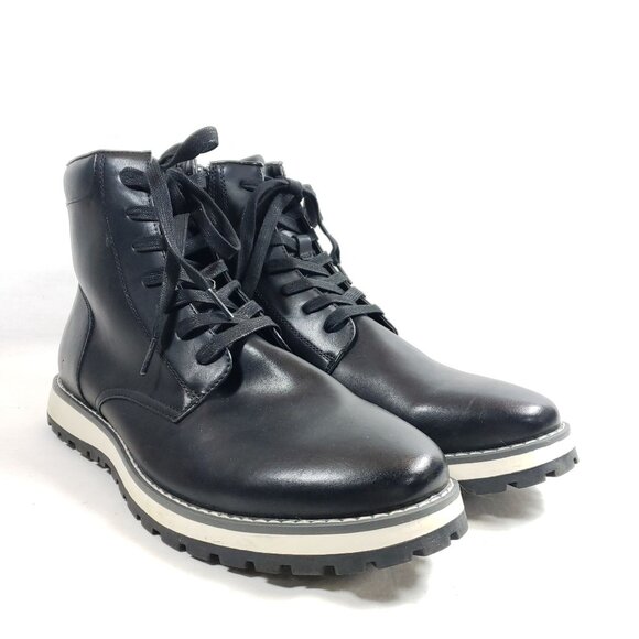 Alfani Mens Size 13 Andres Memory Foam Black Lace-Up Fashion Ankle Boots - Picture 1 of 9